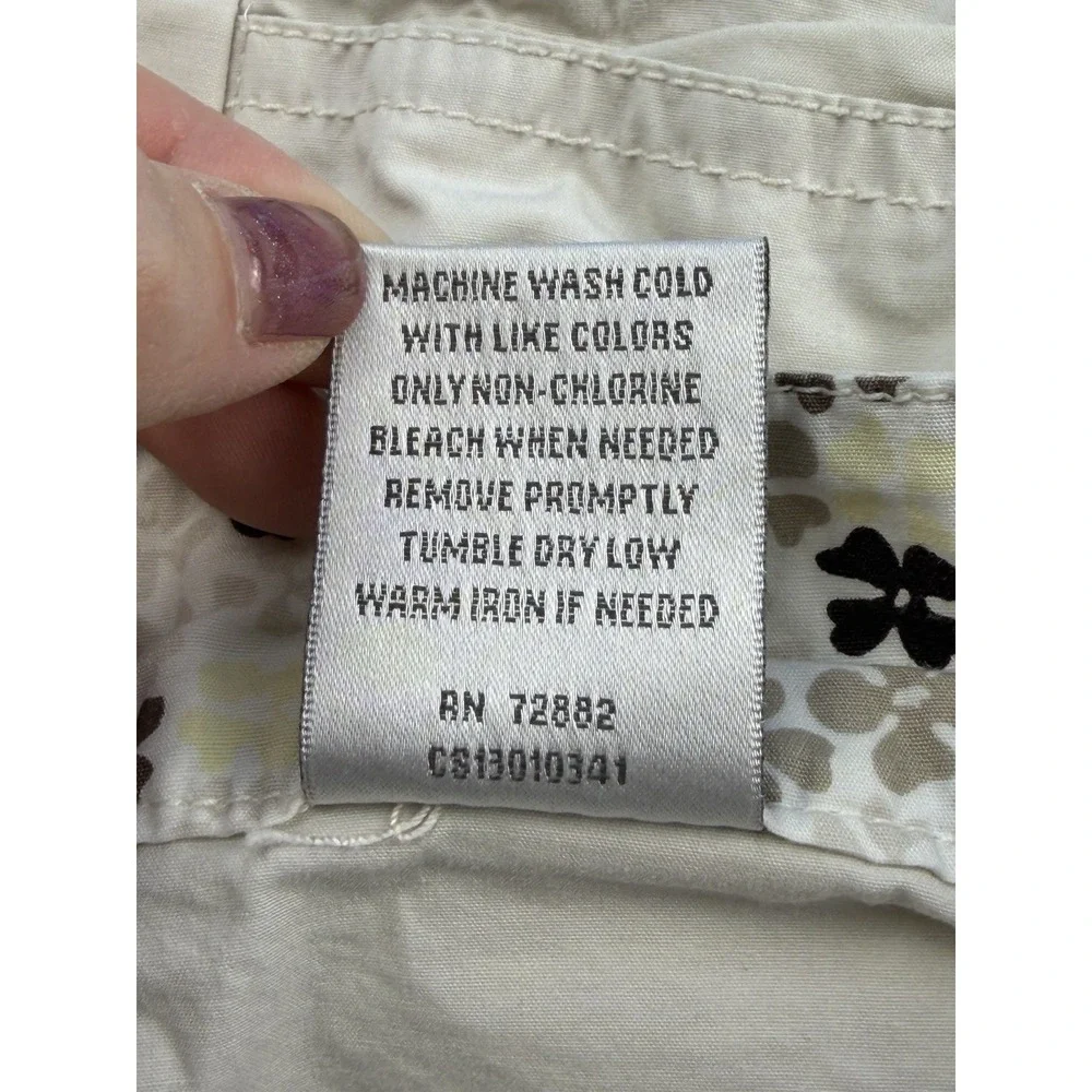 Vintage Y2K Gitano Cargo Bermuda Shorts Womens 12 Khaki Utility Stretch